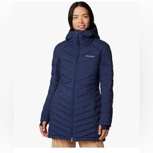 NWOT Columbia Joy Peak Omniheat Women's Navy Hooded Jacket S